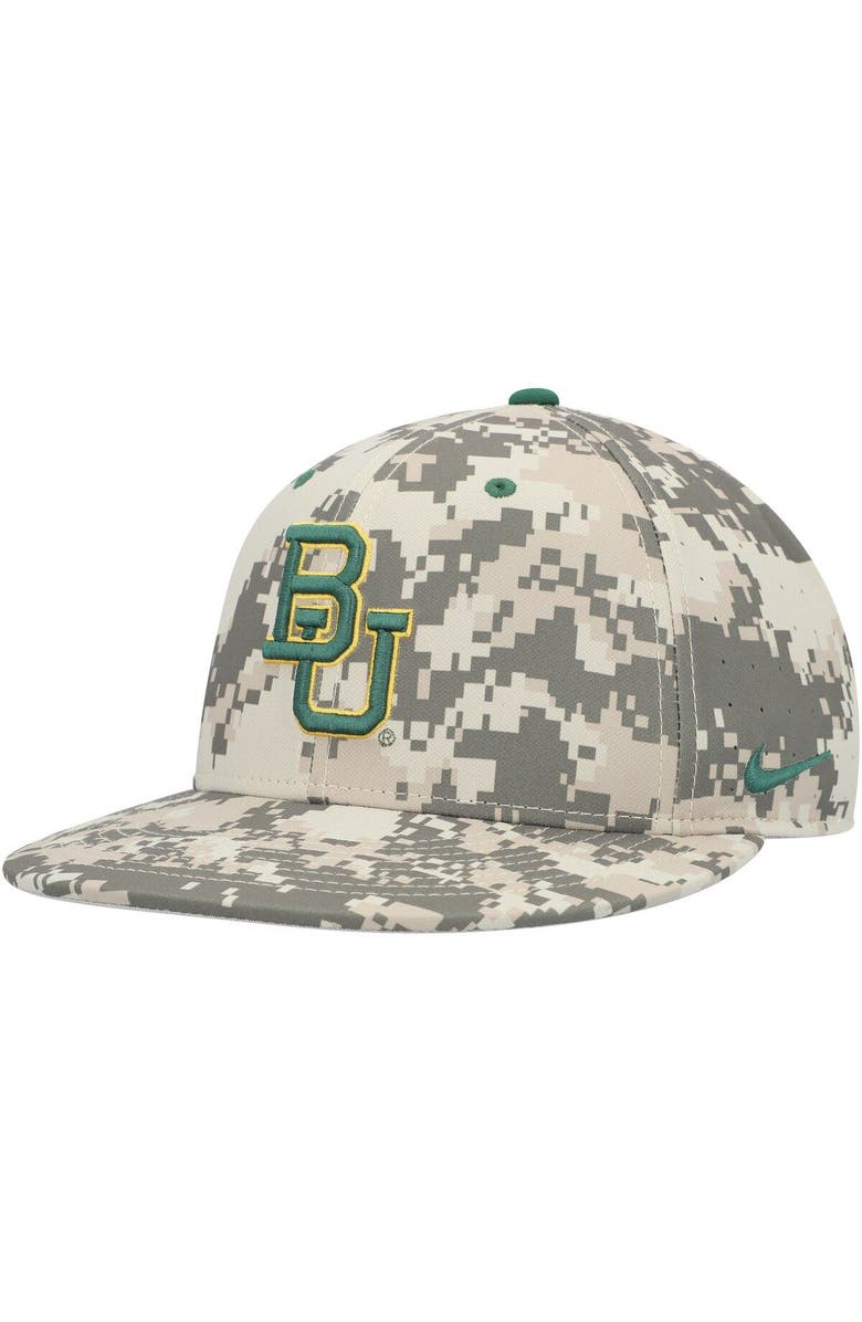 Nike Men's Nike Camo Baylor Bears Aero True Baseball Performance Fitted Hat, Main, color, 