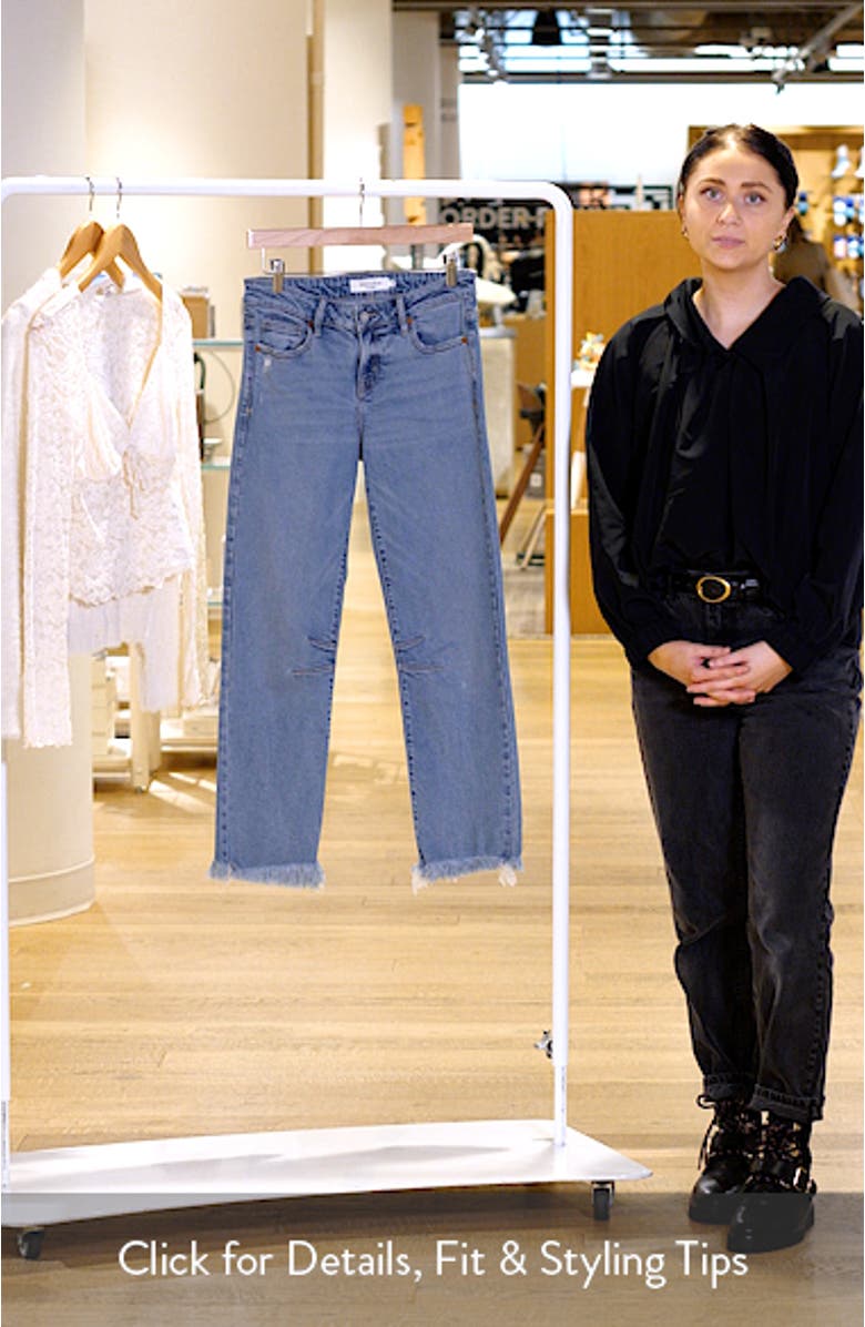 Frayed Low Rise Ankle Skinny Jeans, sales video thumbnail