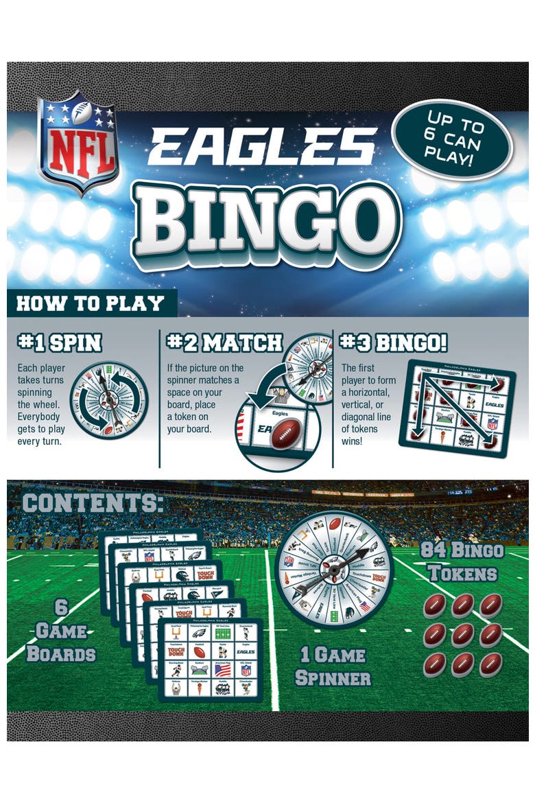 Philadelphia Eagles NFL Bingo Game, Alternate, color, Multicolor
