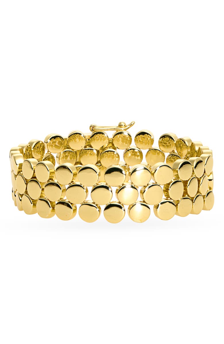 ARGENTO VIVO Wide Retro Link Chain Bracelet, Main, color, Gold