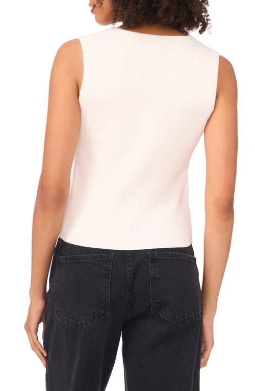 1.state Knit Button-up Vest In White