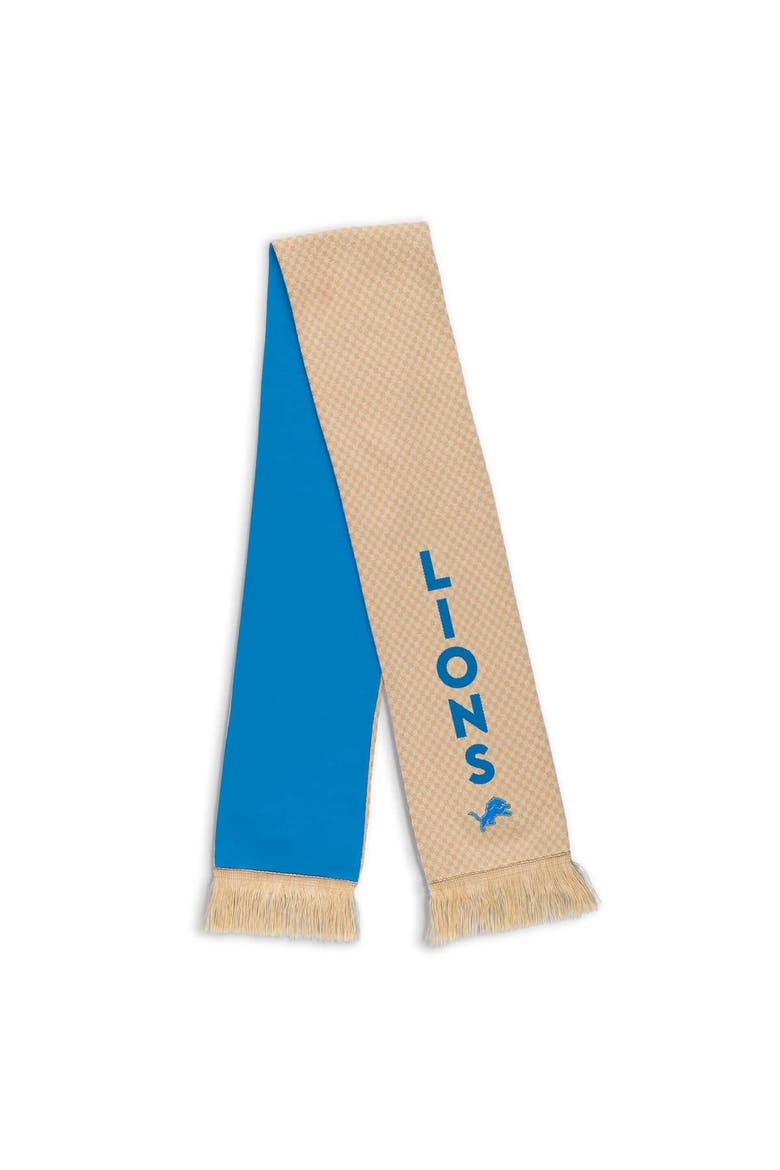 Women's WEAR by Erin Andrews Detroit Lions Tonal Microcheck Scarf & Glove Set, Alternate, color, Tan