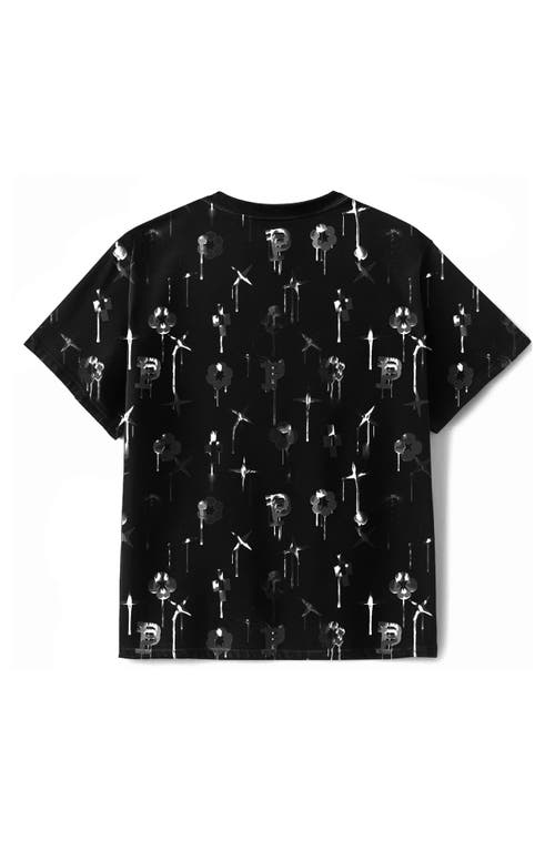Purple Brand Logo Drip Graphic T-shirt In Multi