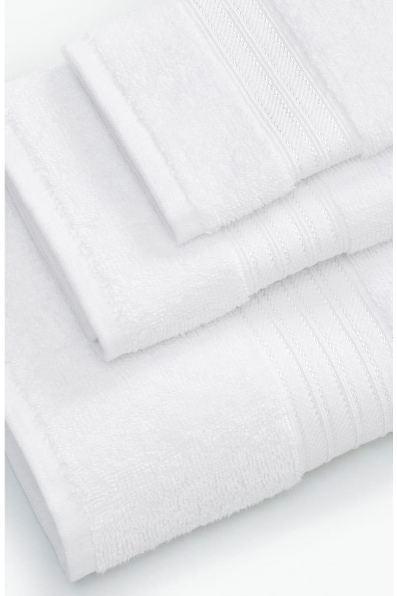 Quick-Dry Cotton 6-Piece Towel Set, Alternate, color, SOLID - WHITE