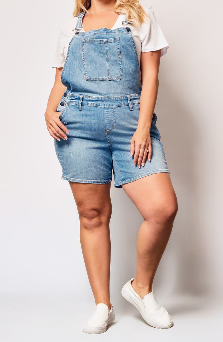SLINK Jeans Denim Shortalls, Main, color, Sophie