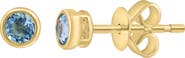 EFFY 14K Yellow Gold Blue Topaz Stud Earrings