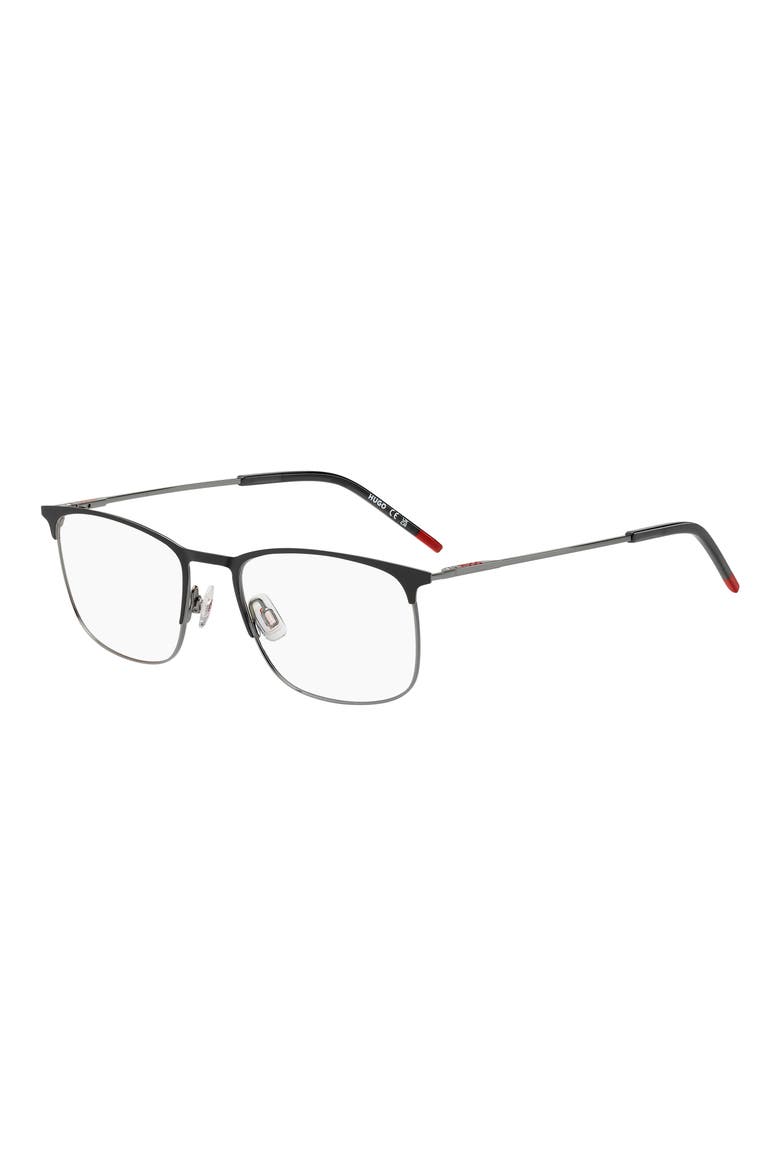 54mm Rectangular Optical Glasses, Alternate, color, BLACK RUTHENIUM