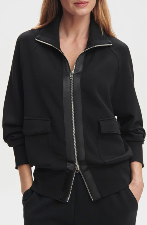Varley Roxbury Zip-up Sweatshirt In Black
