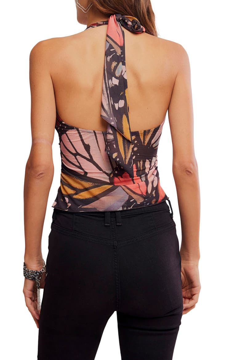 Butterfly Effect Halter Top, Alternate, color, TERRA COTTA