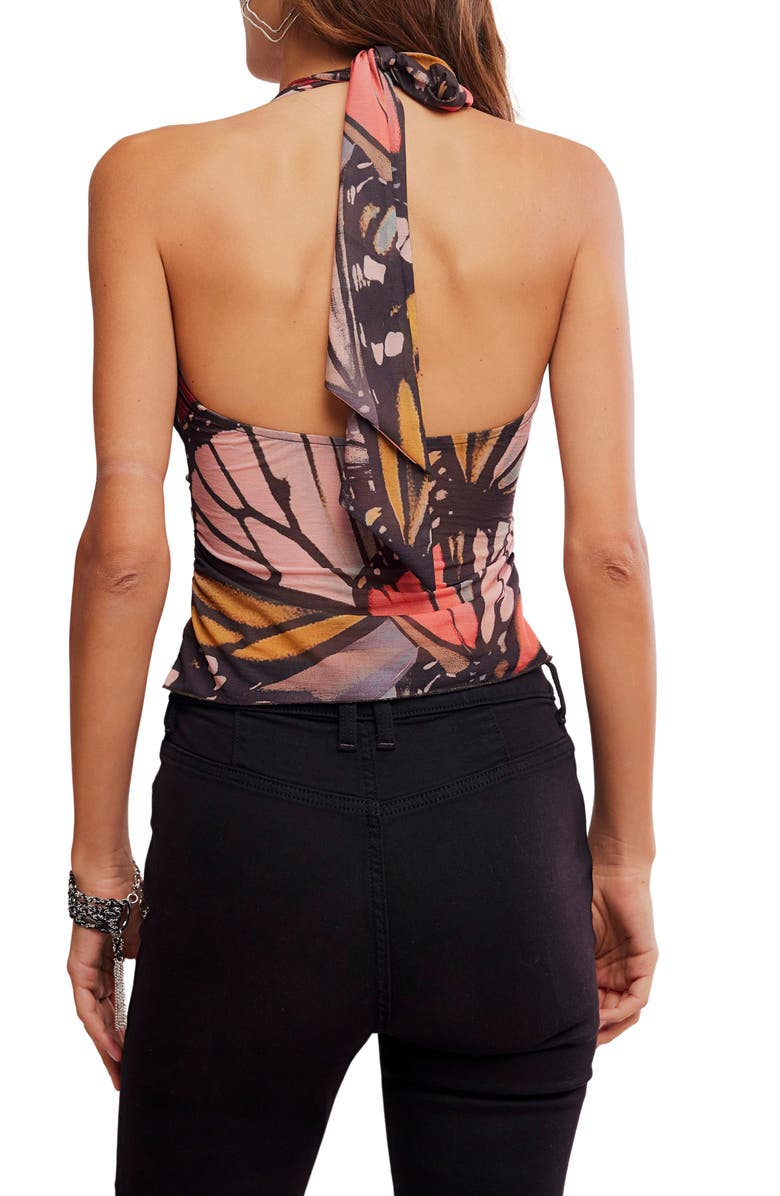 Free People Butterfly Effect Halter Top, Alternate, color, Terra Cotta
