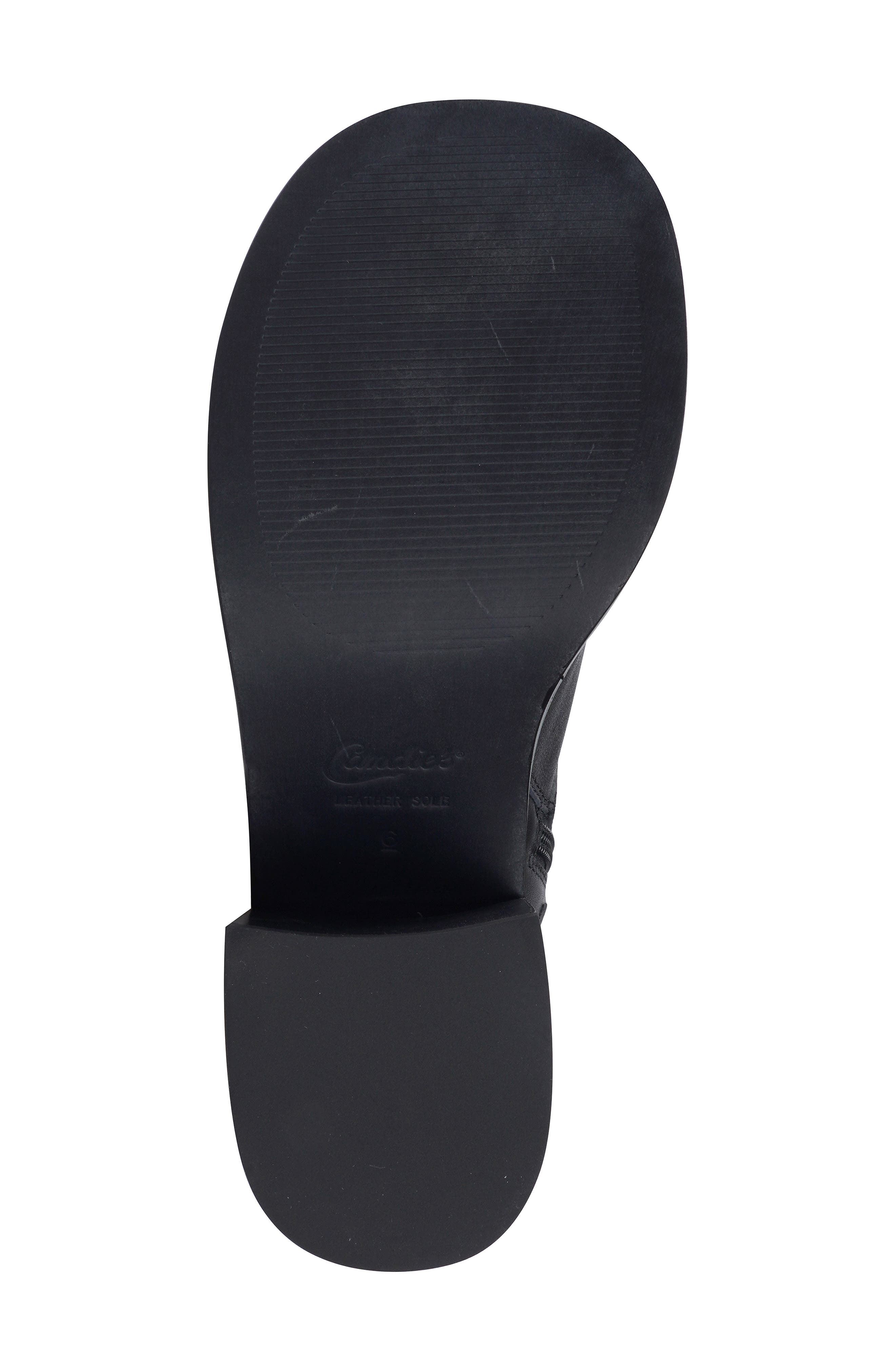 Candie
s Phoebe Lug Sole Bootie, Alternate, color, Black Leather