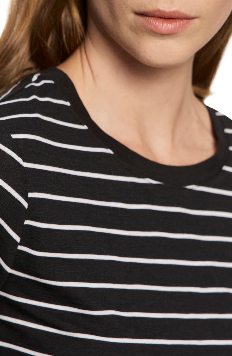 Sanctuary The Perfect T-Shirt, Alternate, color, Black/ White Stripe