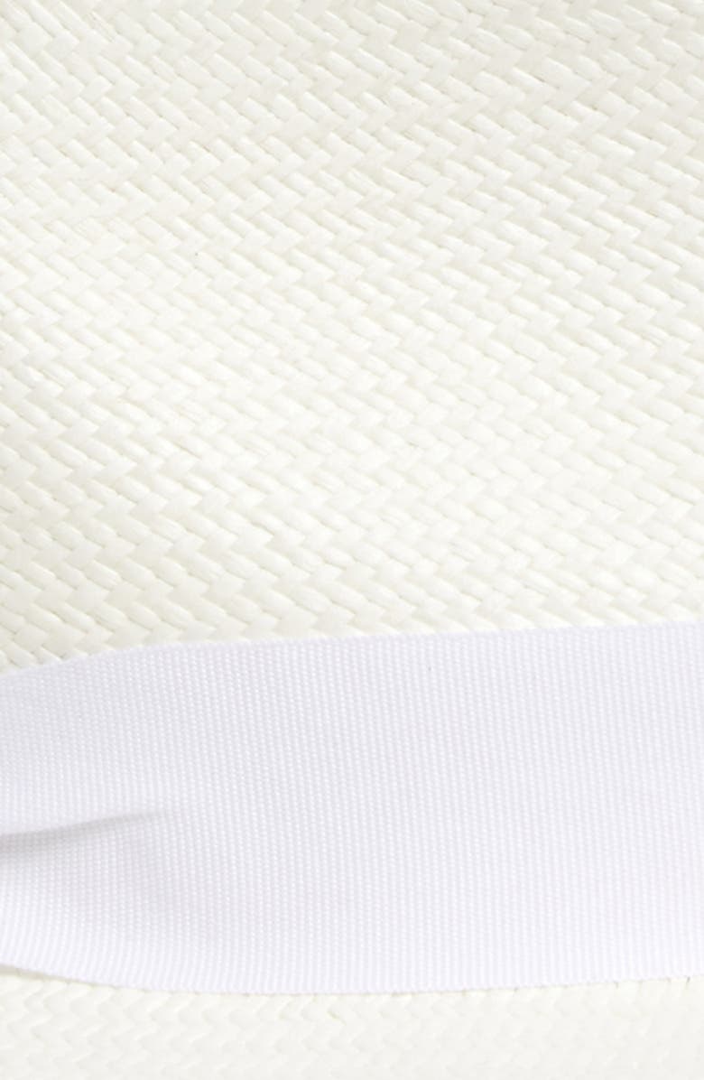René Mantilla, New York Handwoven Straw Fedora, Alternate, color, White