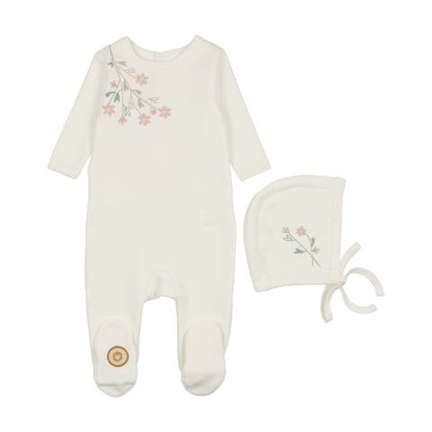 Mon Tresor Budding Blossoms Girls Layette Set - Rose Dust Mon Tresor Budding Blossoms Girls Layette Set - Rose Dust