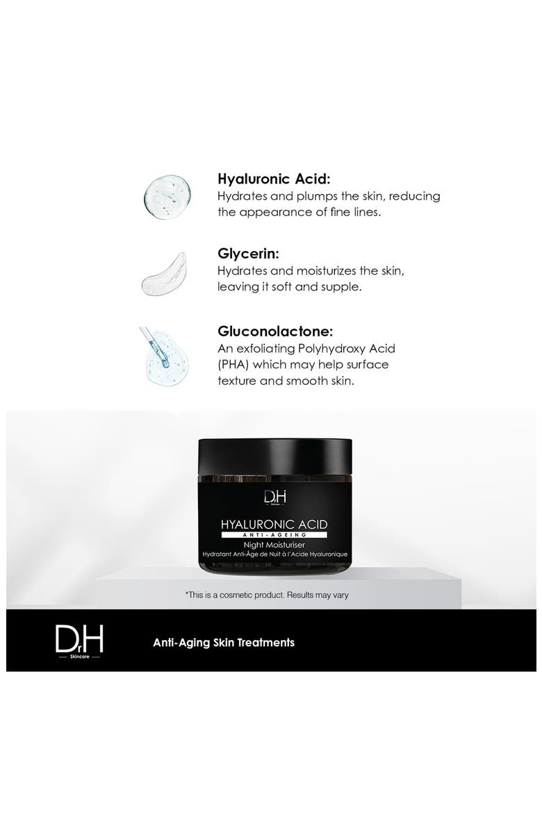 Dr. H Hyaluronic Acid Anti-Aging Night Moisturizer, Alternate, color, NO COLOR