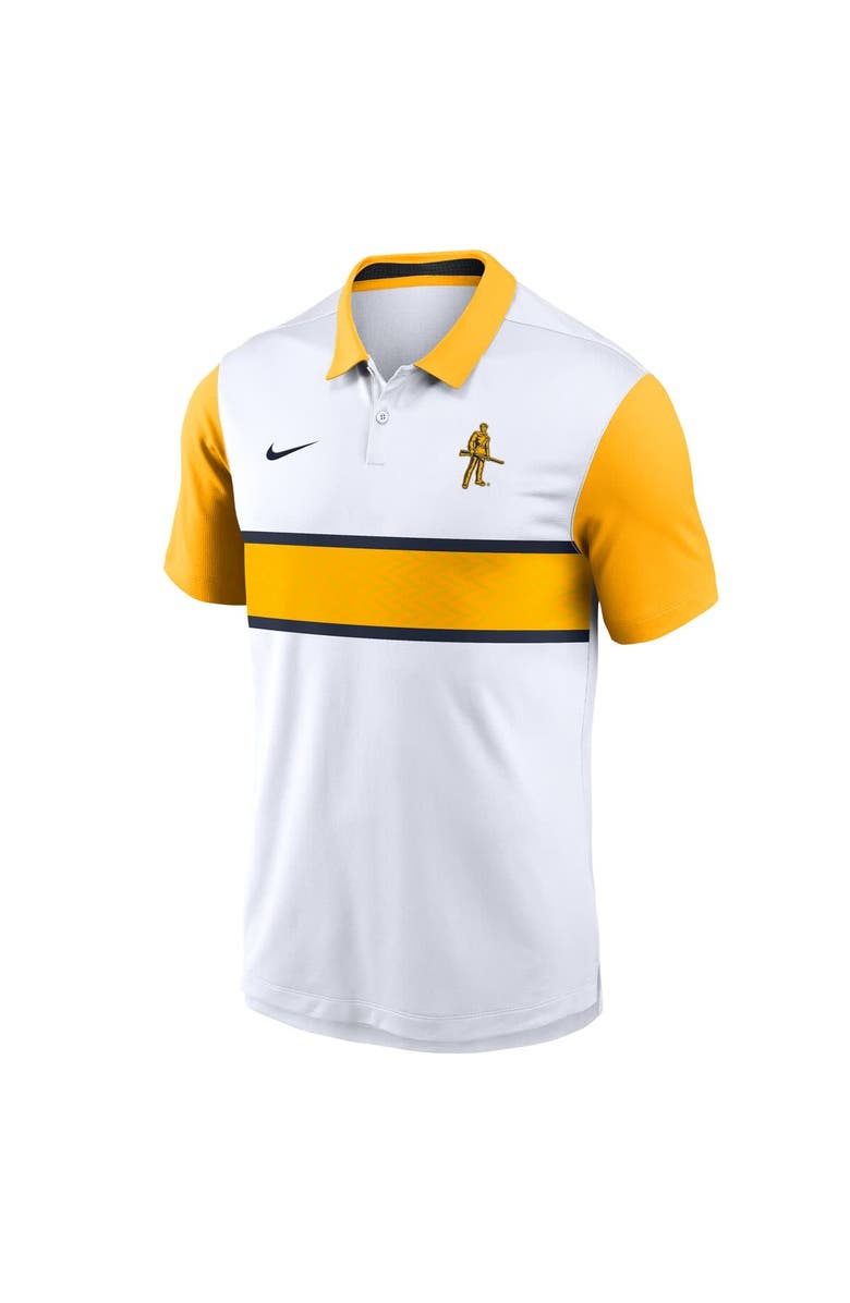 Nike Men's Nike White/Gold West Virginia Mountaineers Athletic Prep Alt Logo Vapor Performance Polo, Alternate, color, White
