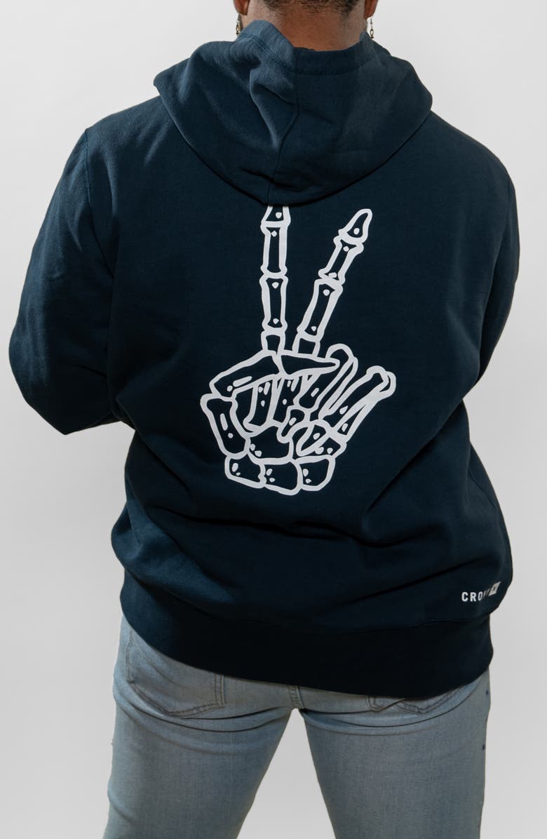 CRONY X Peace & Death Organic Cotton Hoodie, Alternate, color,