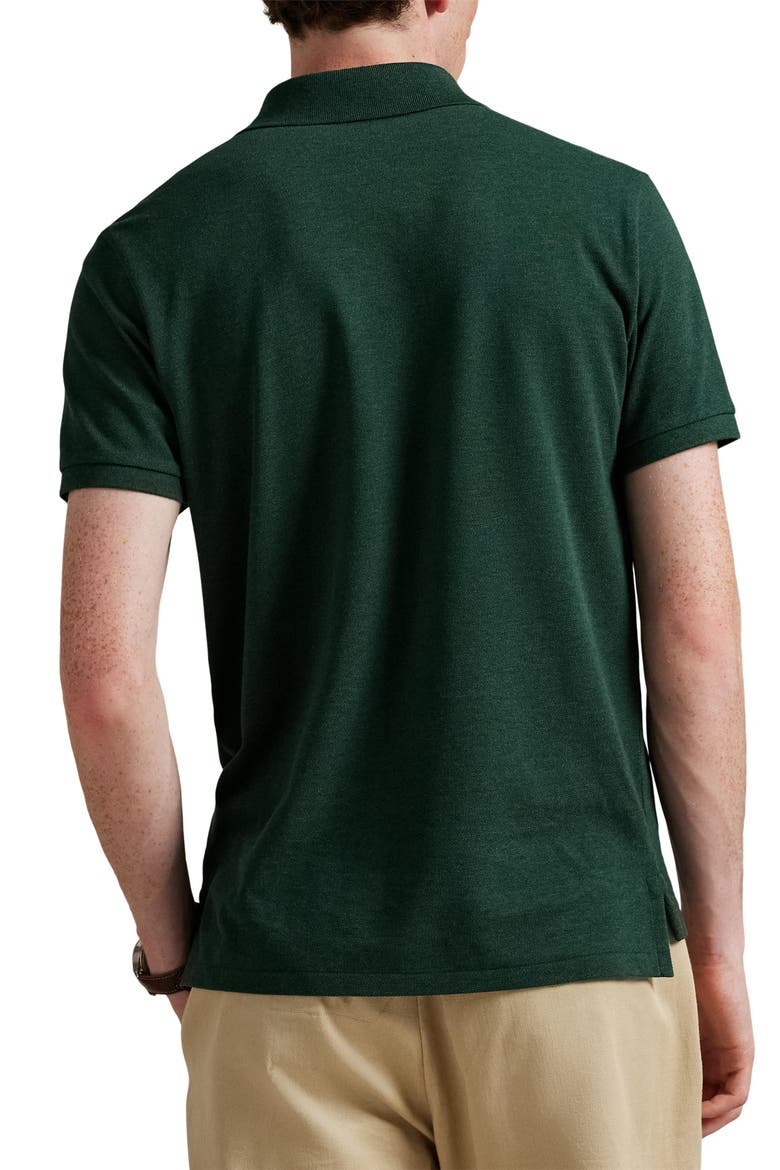 Solid Cotton Polo Shirt, Alternate, color, SCOTCH PINE HEATHER