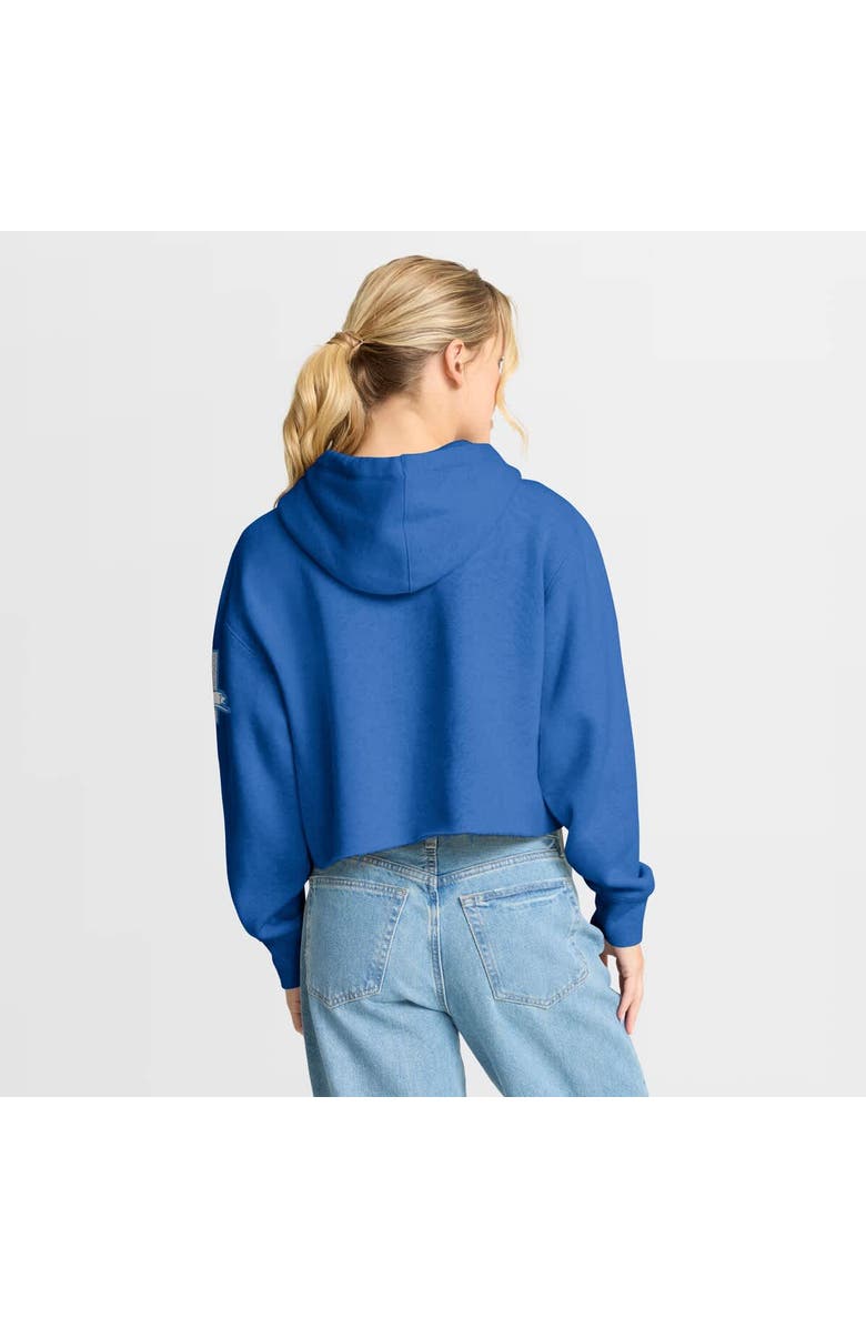 FANATICS Women's Fanatics Blue Detroit Lions Oversized Hometown Heritage Cropped Hoodie, Alternate, color, Blue