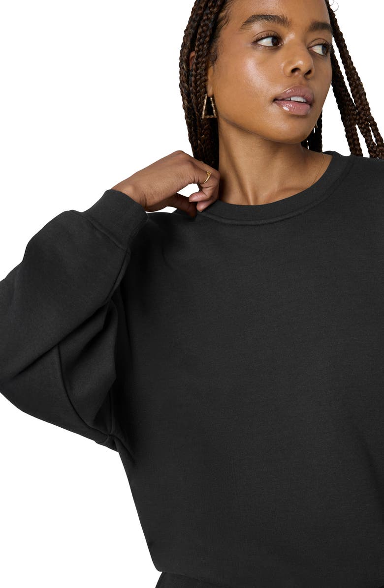 Florence by Mills Cozy Crush Oversize Sweatshirt, Alternate, color, Black