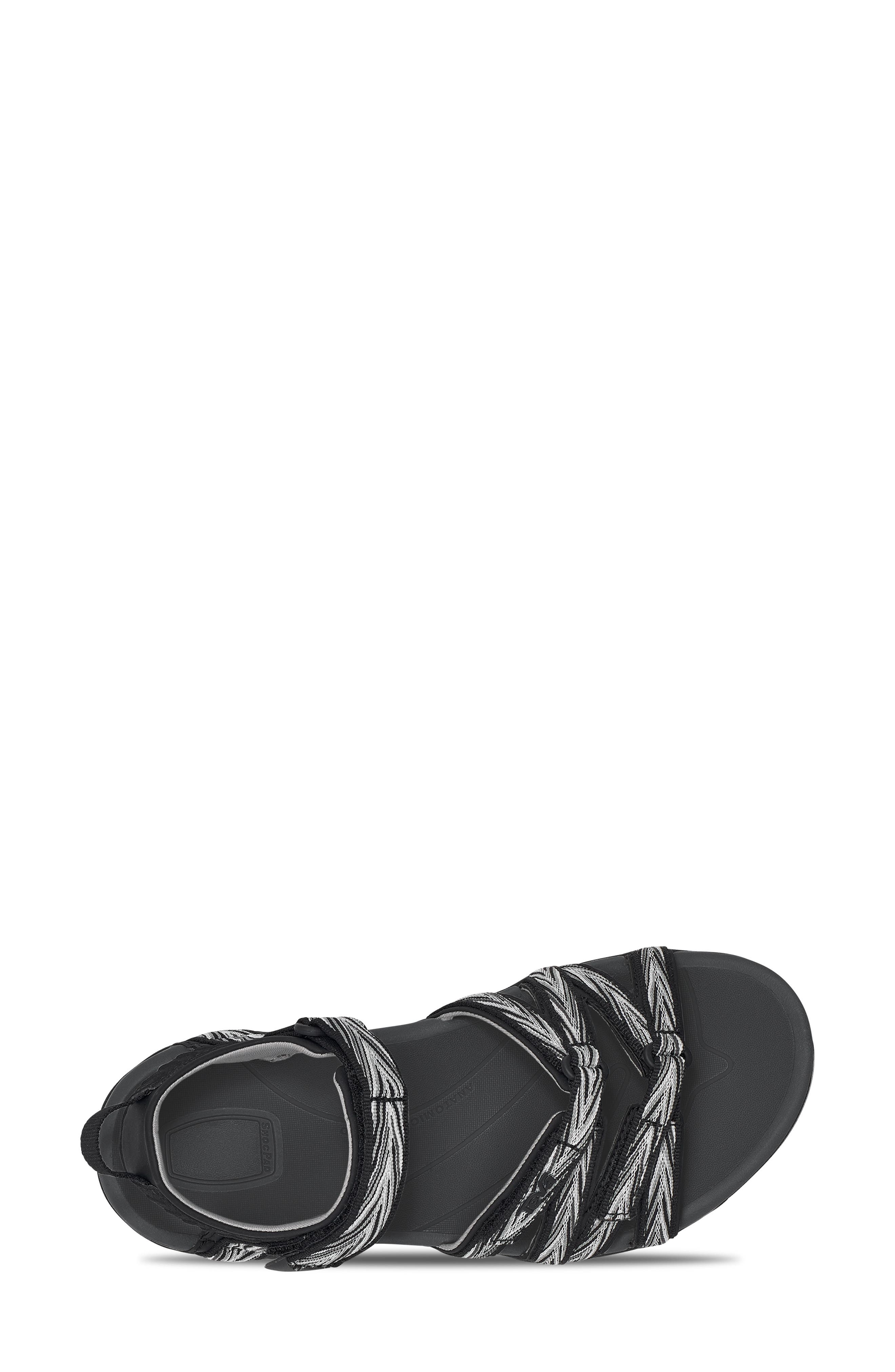 'Tirra' Sandal, Alternate, color, PALMS BLACK/ WHITE