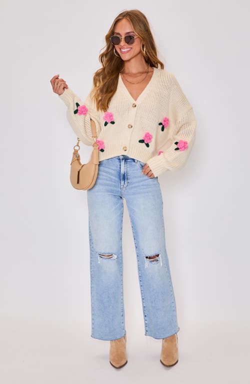 Vici Collection Garden Stroll 3d Floral Cardigan In Multi