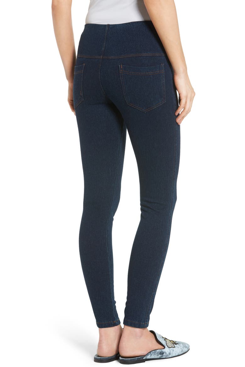 'Lyssentials Toothpick Denim Leggings, Alternate, color, INDIGO