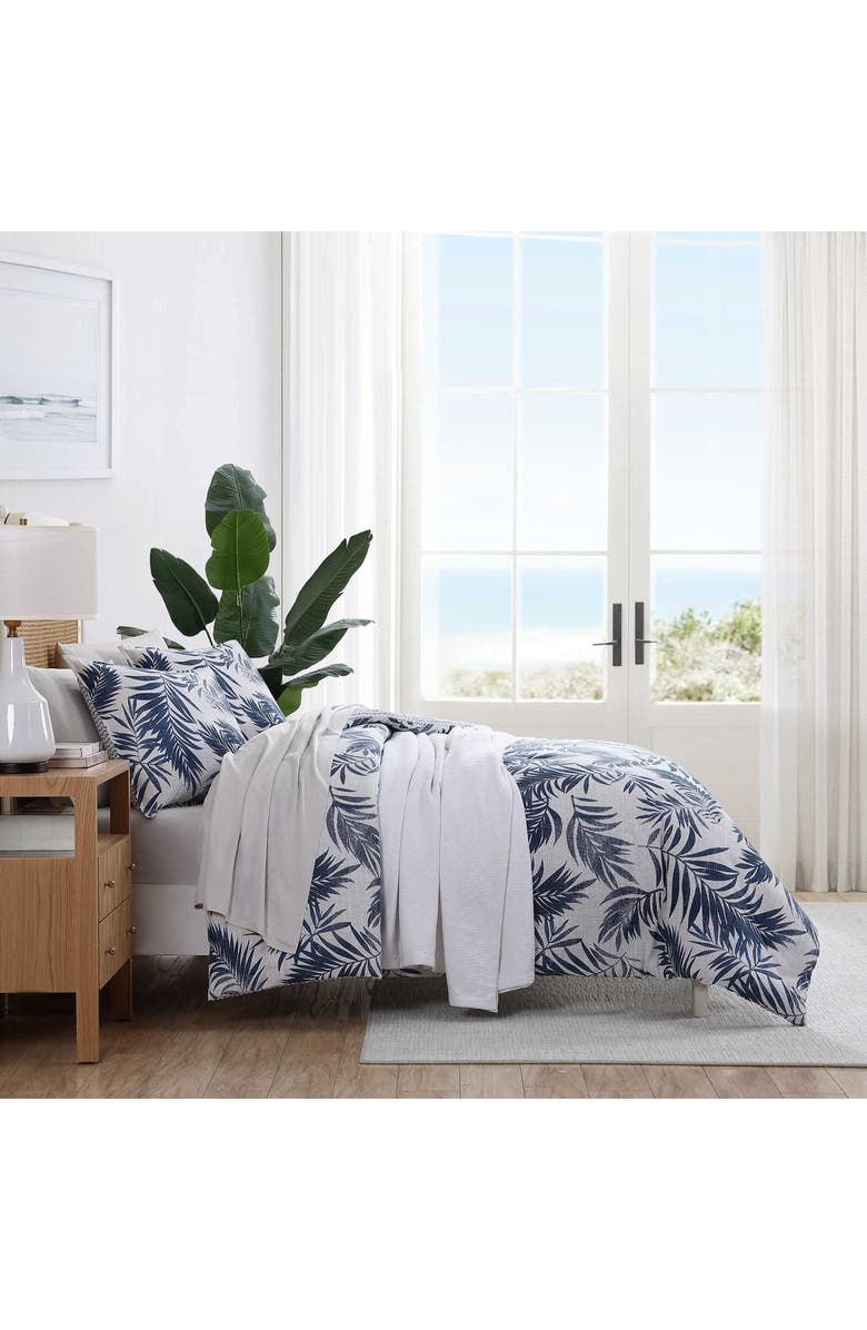 Nautica Marina Leaf Cotton Comforter Set, Alternate, color, White/ Navy