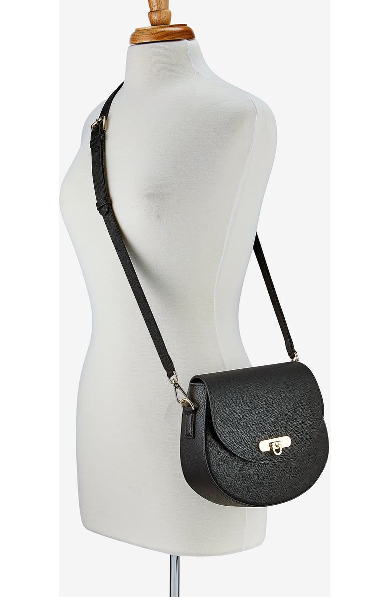 GiGi New York Sophia Saddle Bag, Alternate, color, Black