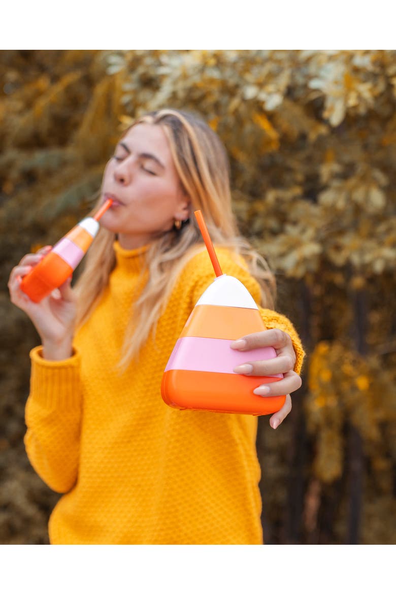 Halloween Candy Corn Sipper Cups, 2 Pack, Alternate, color, Orange