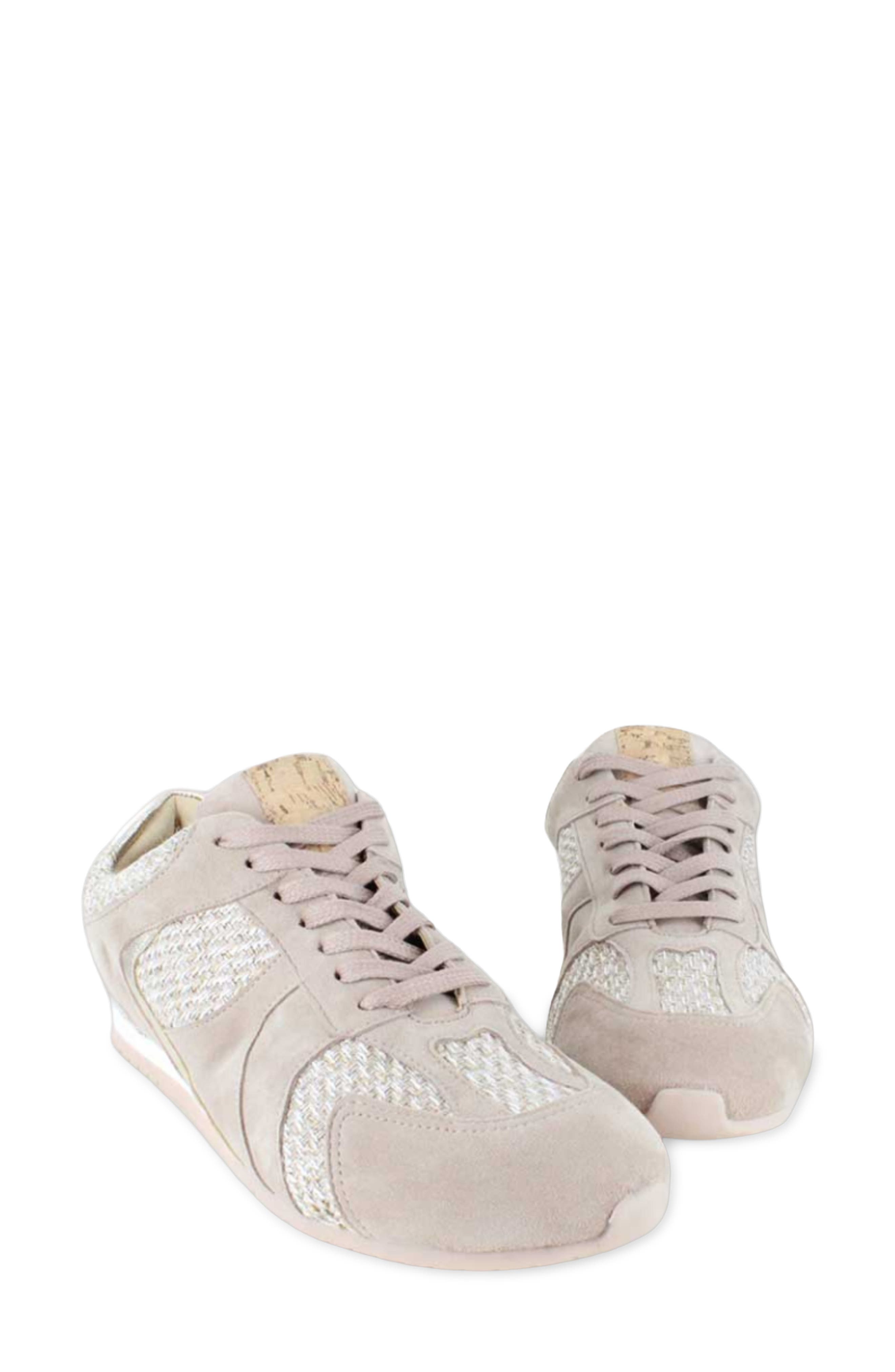 Horizon Sneaker, Alternate, color, GOLD SUEDE RAFFIA