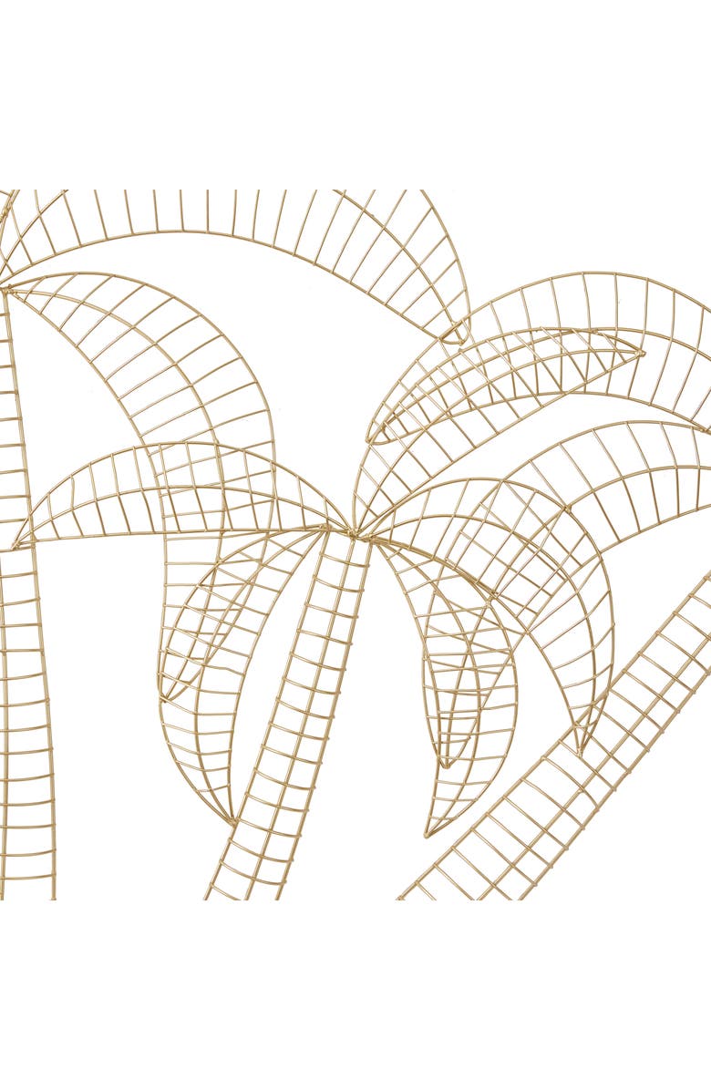 WILLOW ROW Goldtone Metal Glam Wall Decor, Alternate, color, Gold