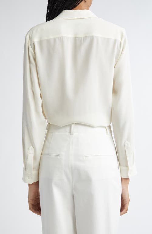 Partow Edie Silk Crêpe De Chine Buttton-up Shirt In Ivory