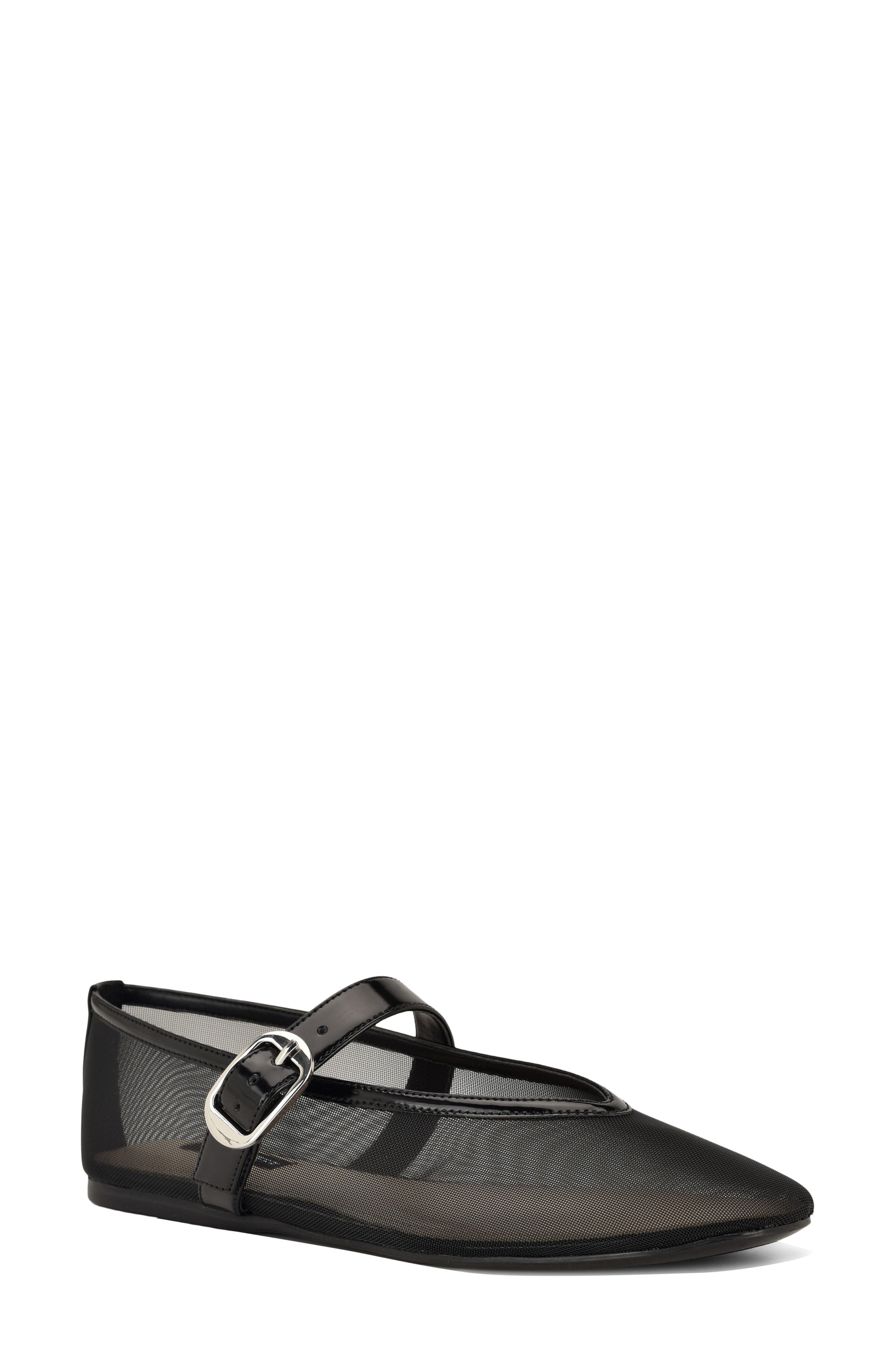 Nine West Vanceen Mary Jane Flat, Main, color, Black