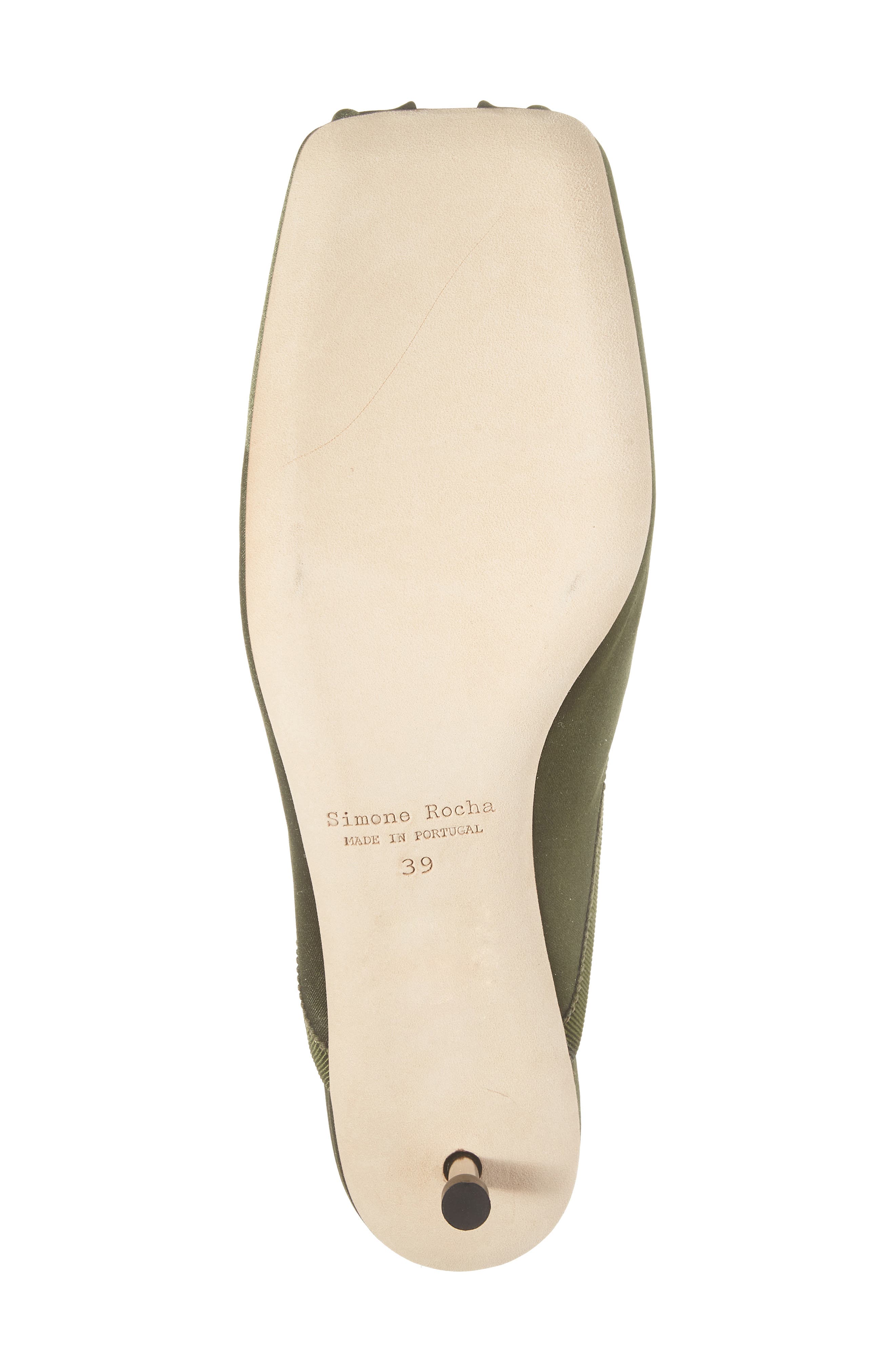 Embellished Pointe Mule Pump, Alternate, color, KHAKI/ JET