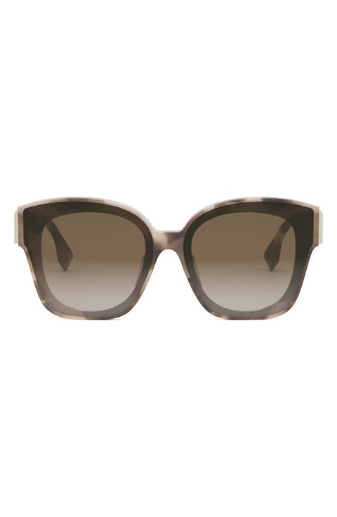 'Fendi First 63mm Square Sunglasses