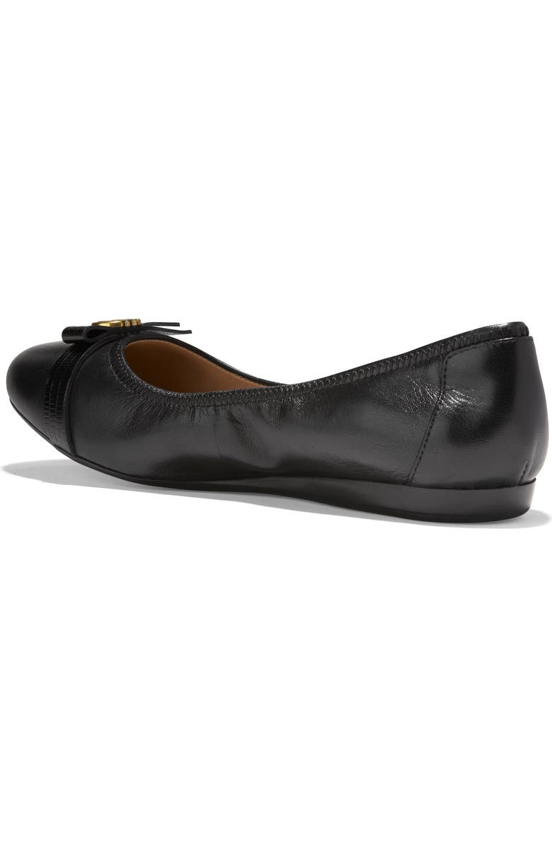 Cole Haan Tova Bow Ballet Flat, Alternate, color, Black Shee