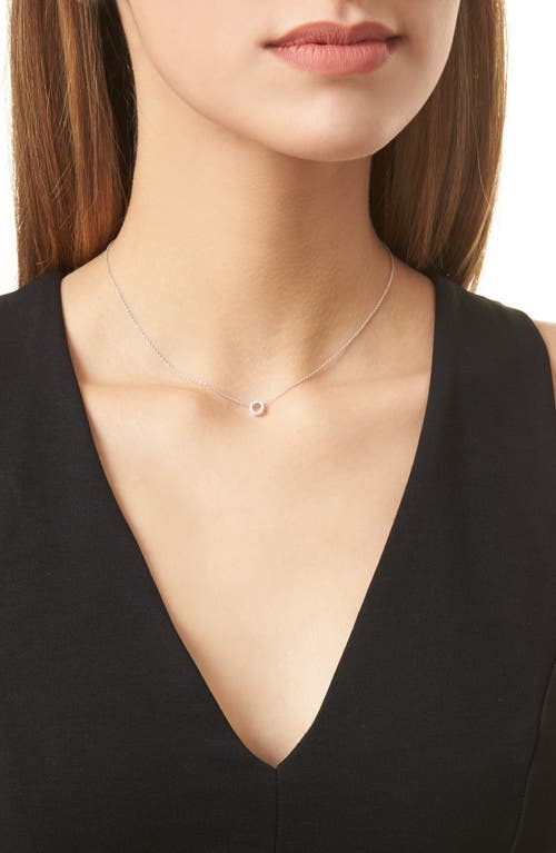 Bony Levy Diamond Pavé Initial Pendant Necklace In 18k White Gold - O