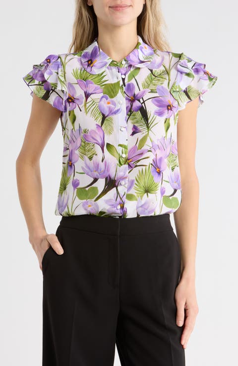 Ziggy Ruffle Cap Sleeve Top
