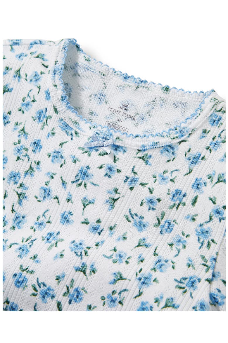 Blue Floral Pointelle Short Set, Alternate, color, BLUE