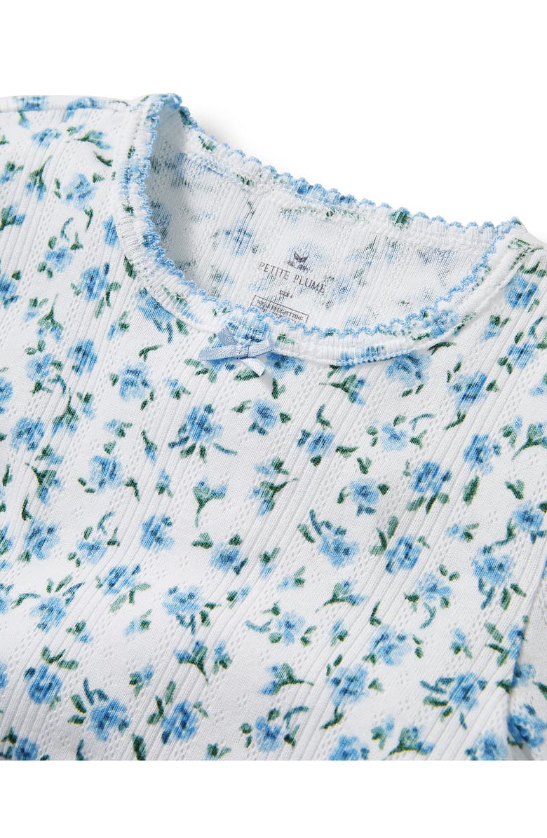 Petite Plume Kids' Pima Cotton Pointelle Fitted Two-Piece Short Pajamas, Alternate, color,