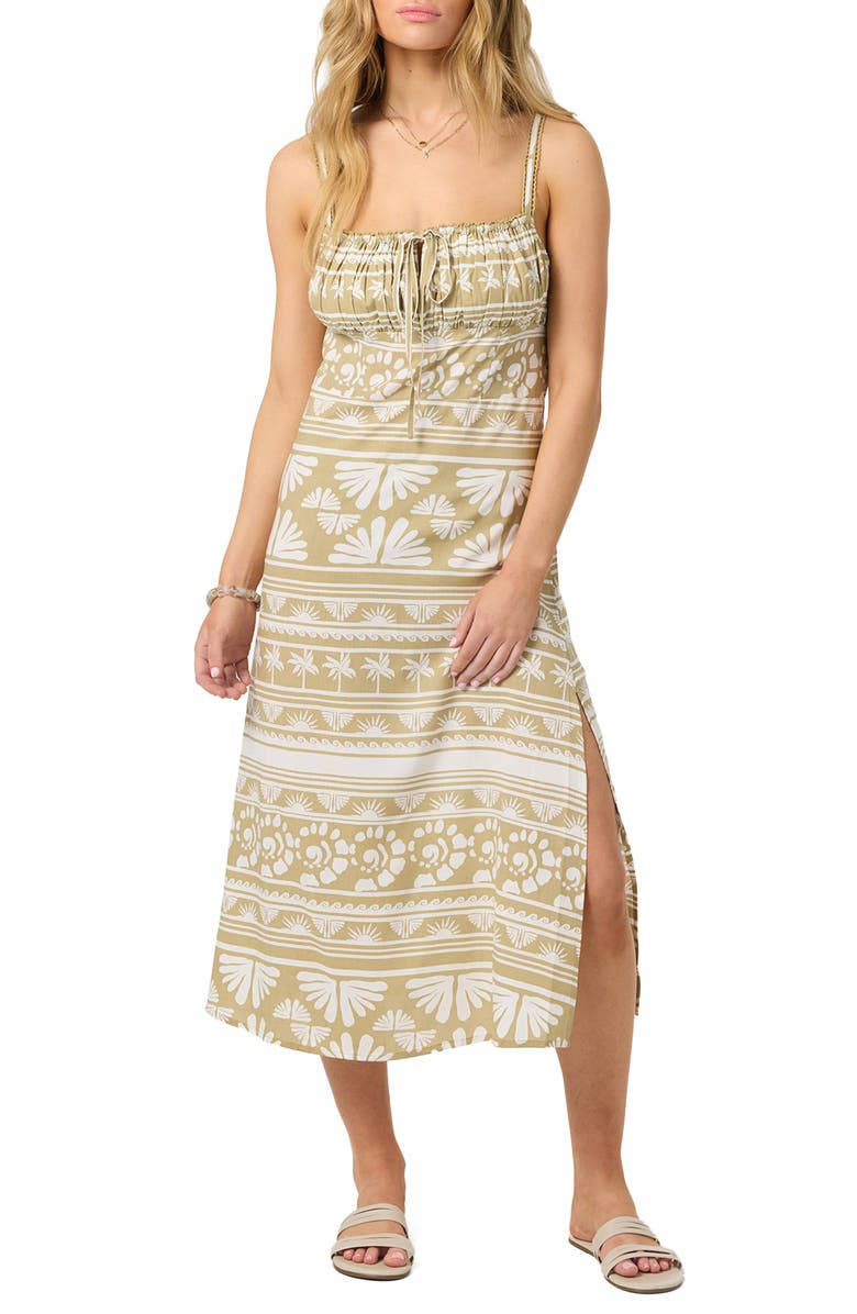 O'Neill Wiley Printed Midi Sundress, Main, color, Twill