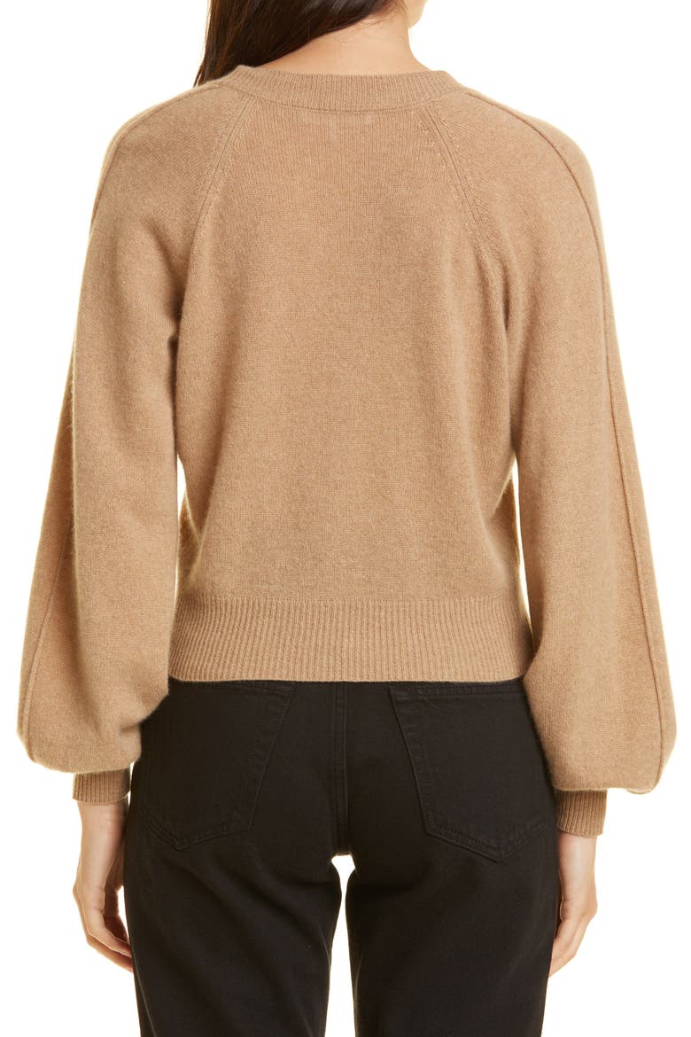 Linked Cashmere Cardigan, Alternate, color, CAFE AU LAIT