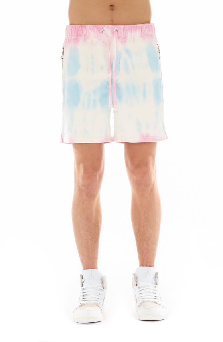 HVMAN Tie Dye Sweatshorts, Main, color, Tye Dye