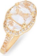 NORDSTROM RACK Cubic Zirconia Oval Halo Ring