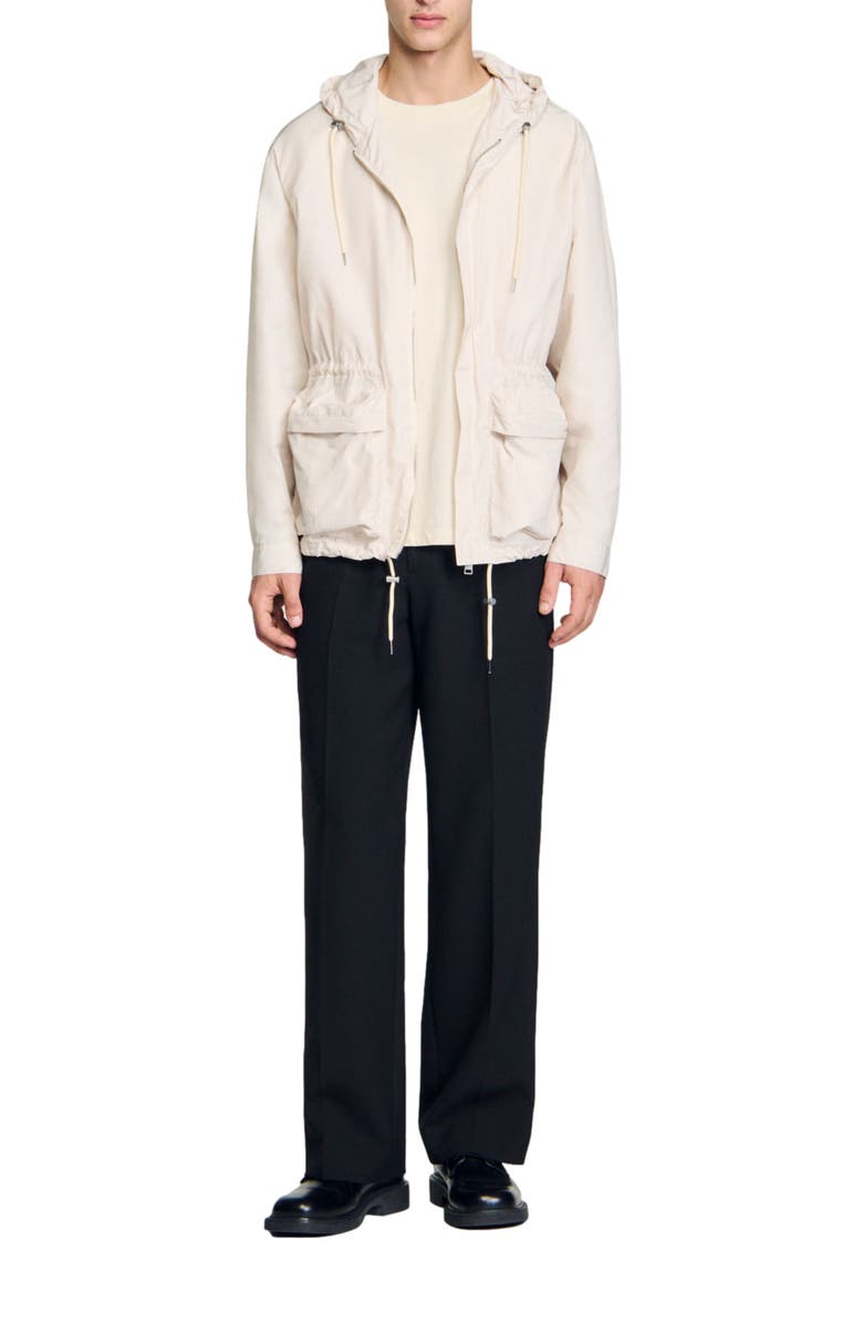 SANDRO Hooded windbreaker, Alternate, color, 