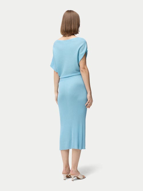 Gobi Mongolian Cashmere Cashmere Asymmetric Silk Dress In Clearwater