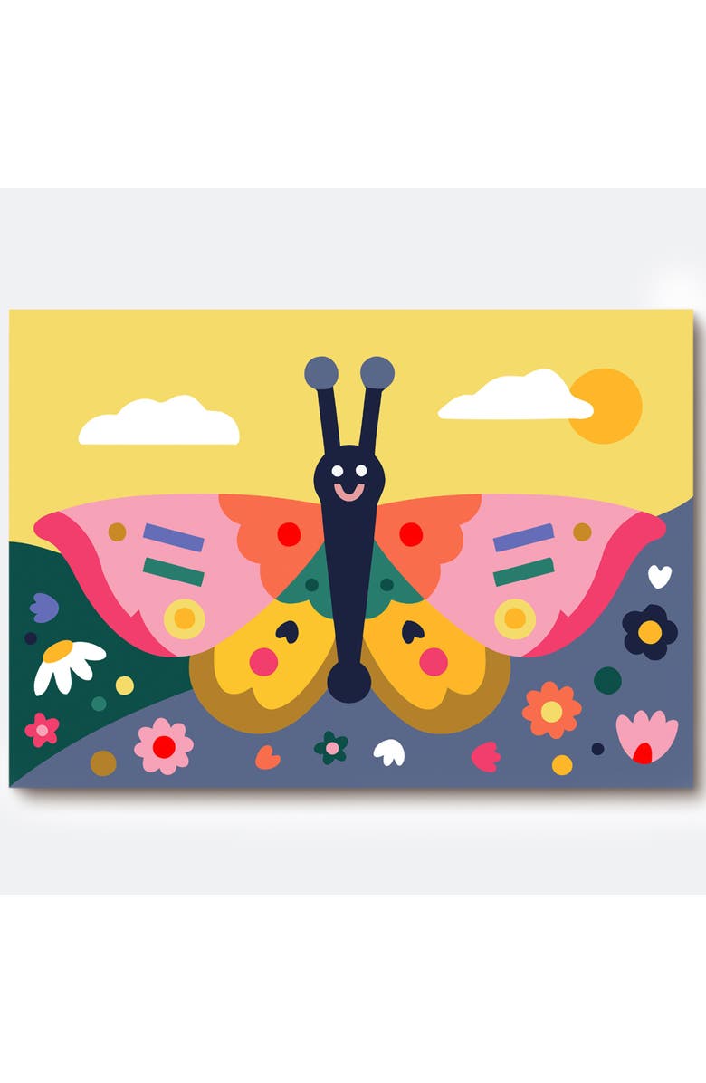 Journey of Something Paint By Numbers, Spring Wings Art Craft Kit, 8.3 x 11.7 Inches, Alternate, color, Multicolored