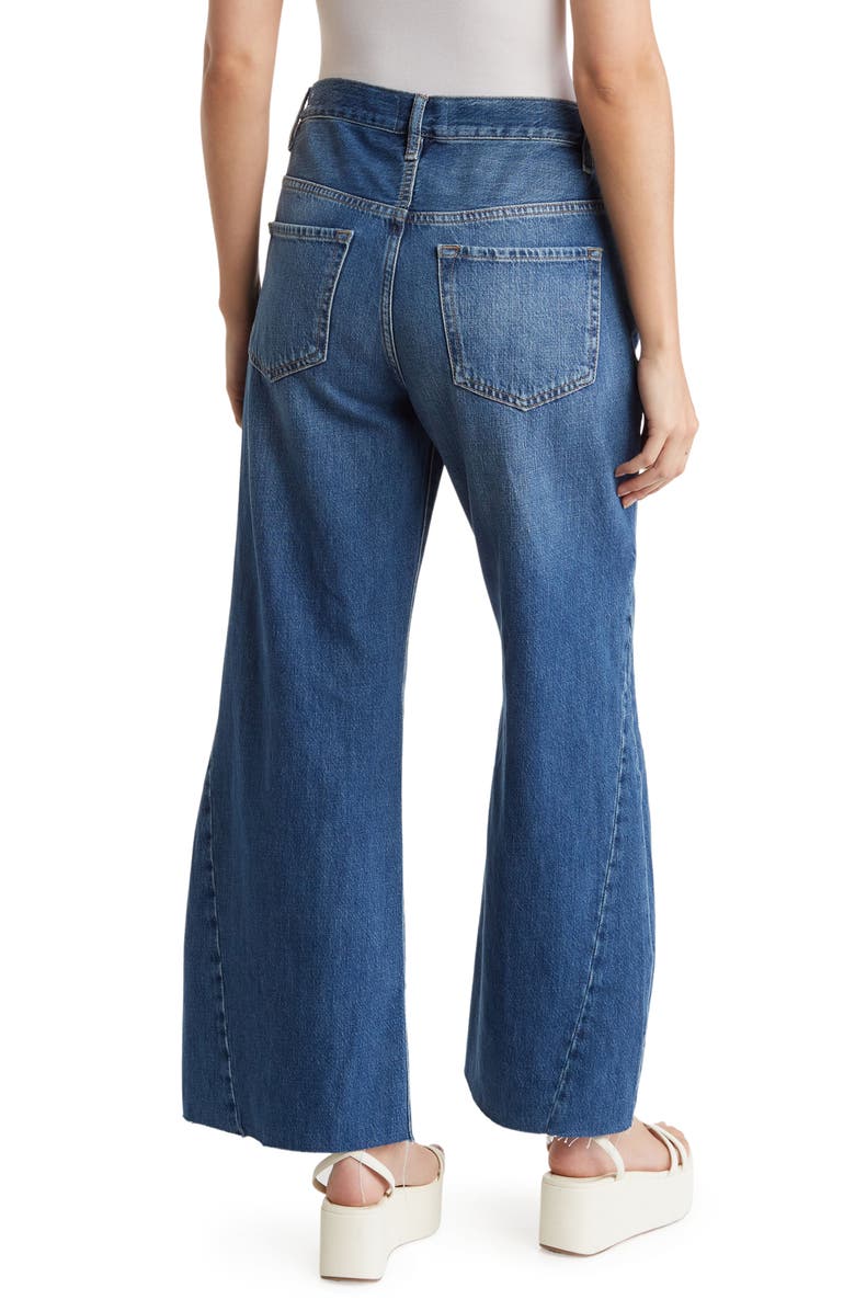 FRAME Le Baggy Crop Palazzo Jeans, Alternate, color, Seafarer