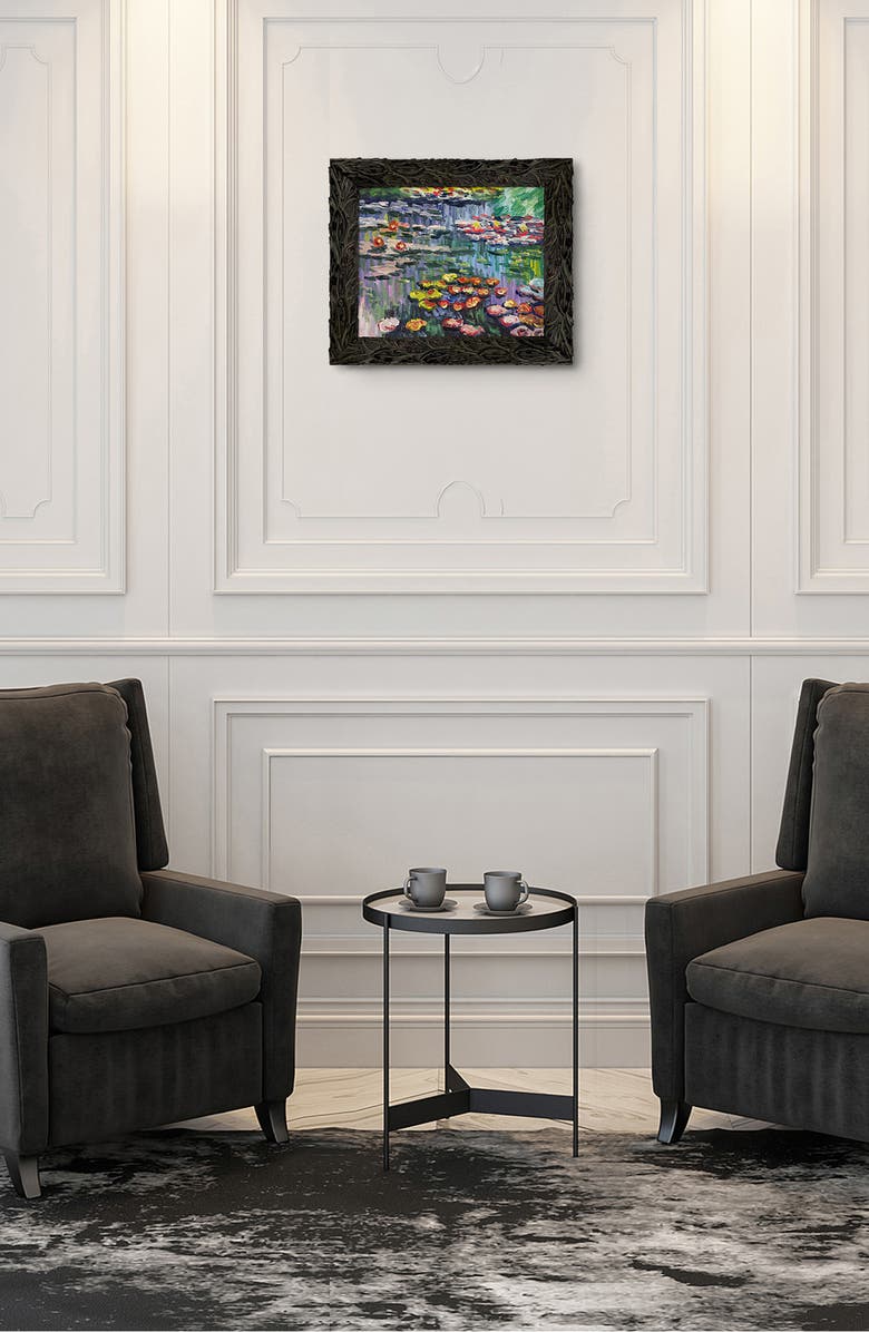 OVERSTOCK ART Water Lilies (Pink) by Claude Monet Canvas Wall Art, Alternate, color, 